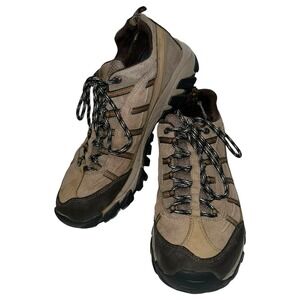 Merrell Boulder Mens Size‎ 9 Waterproof Hiking Shoes Tan Vibram sole J39877-READ